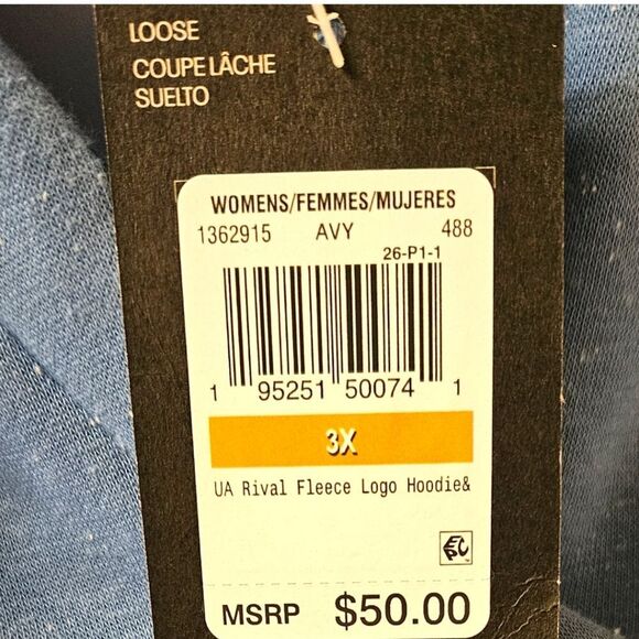 Under Armour Plus Rival Fleece Sweatshirt & UA Meridian Fitted Leggings Set 3X - Picture 14 of 16